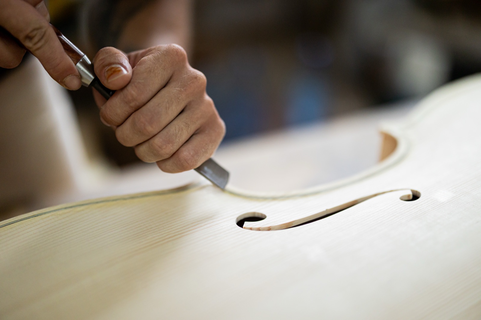 Craftsmanship detail in the workshop